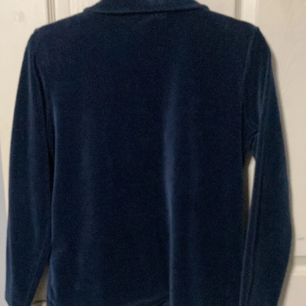 Onque Casual  velour dark blue jacket with gold accents